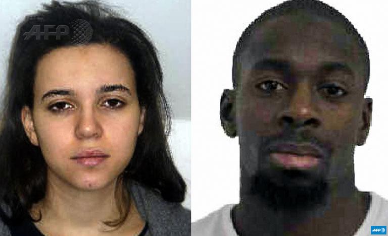 Los presuntos implicados en la muerte de un policía en París.