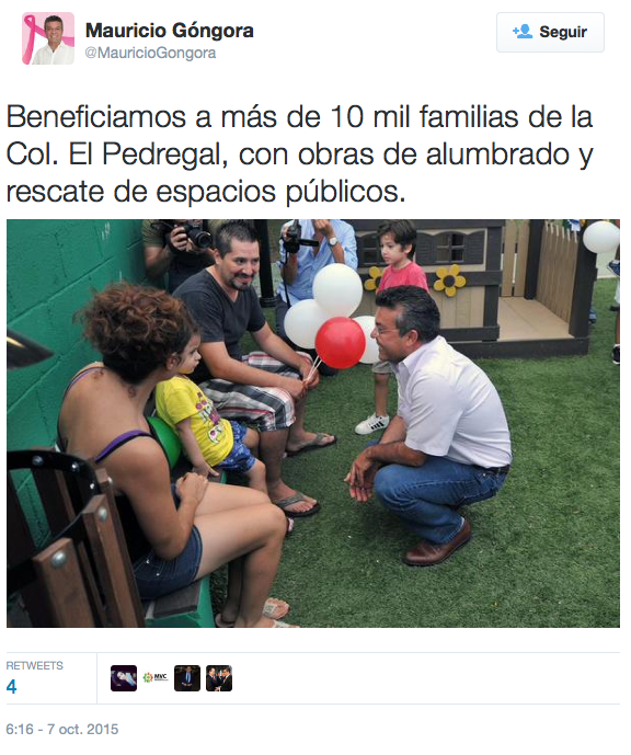 Mauricio_Góngora_en_Twitter_Beneficiamos_a_más_de_10_mil_familias_de_la_Col._El_Pedregal,_con_obras_de_alumbrado_y_rescate_de_espacios_públicos._t.co_G0YYl5wOMS_-_2015-10-07_08.49.34