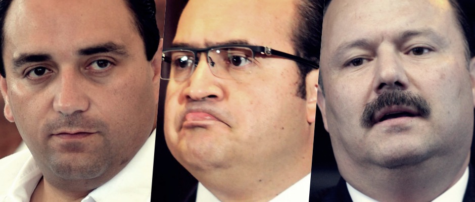 LOS IMPRESENTABLES: Roberto Borge, Javier Duarte y César Duarte.