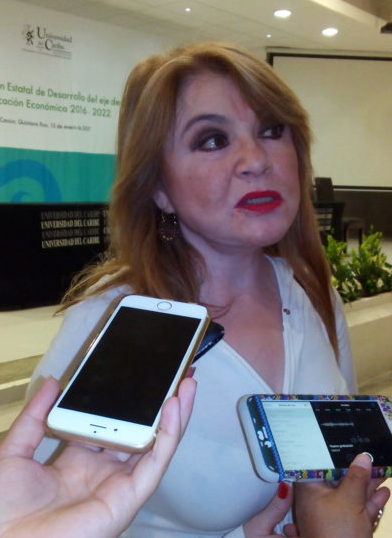 Rosa Elena Lozano, titular de la Secretaría de Desarrollo Económico de Quintana Roo.