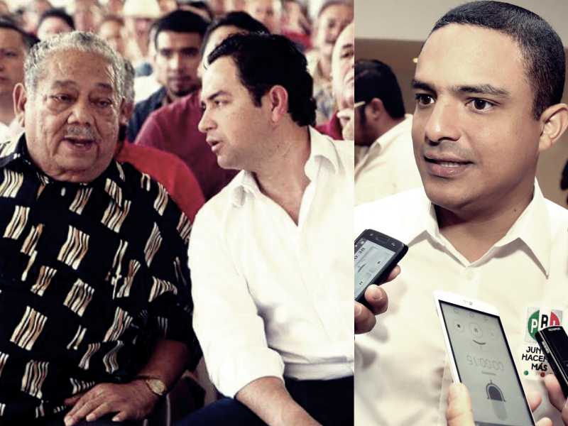 De izquierda a derecha: el ex Gobernador Jesús Martínez Ross conversa con el diputado federal José Luis Toledo Medina. En la segunda foto, Raymundo King, dirigente del PRI en Quintana Roo.