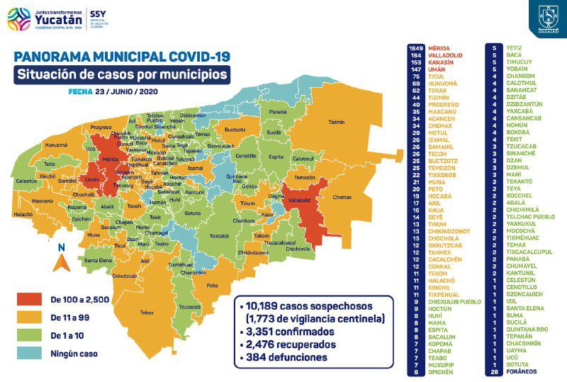 YUCATÁN REGISTRA HOY LA MAYOR CIFRA DE CONTAGIOS: Con 160 ...