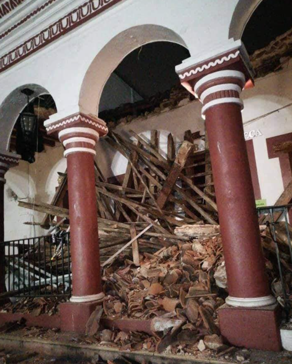 Colapsa techumbre en Portales de San Cristóbal de las Casas - Noticaribe