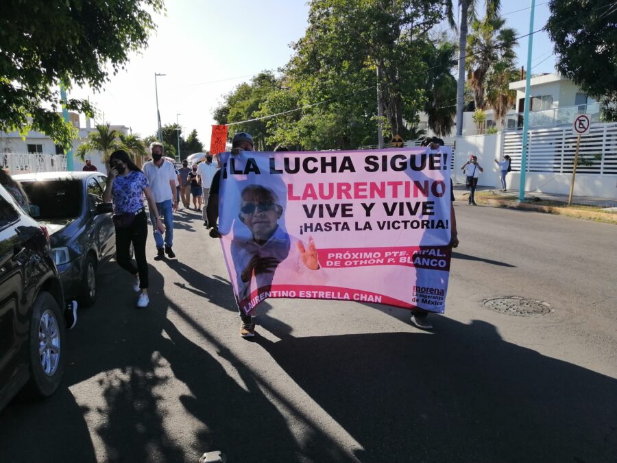 MARCHAN MORENISTAS EN CHETUMAL: Protestan por imposición de Luis Gamero  como candidato a la presidencia municipal de OPB | Noticaribe