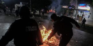 bloqueo y enfrentamiento en Cancún