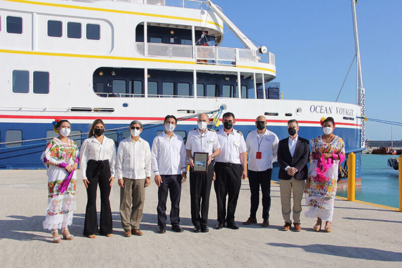 Llega a Yucatán el Ocean Voyager, crucero con turistas de alto poder adquisitivo