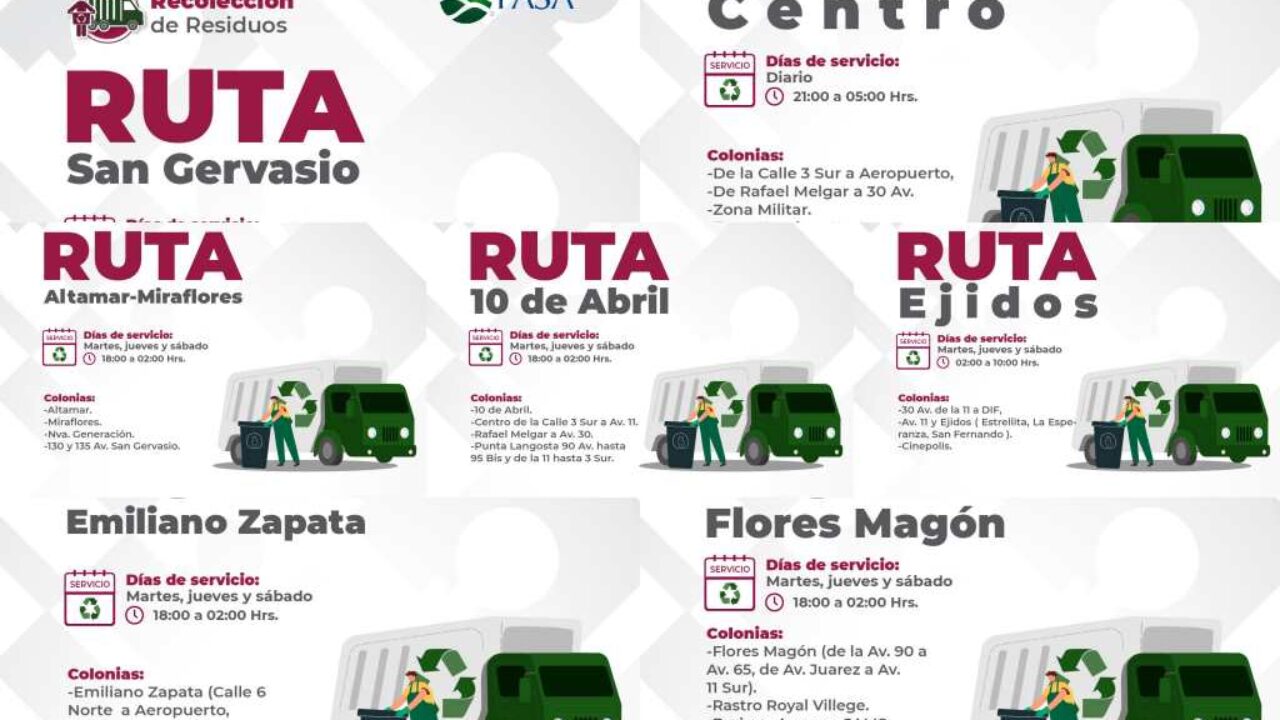 Difunden horarios de rutas para el servicio de recolección de basura en  Cozumel - Noticaribe