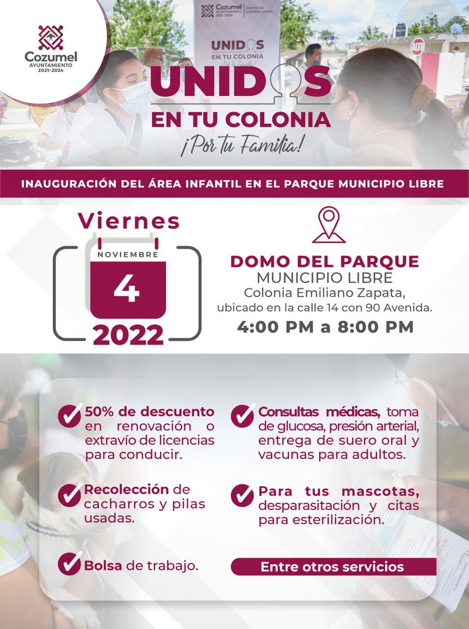 Afinan detalles para la jornada 'Unidos en tu colonia por tu familia' que  se desarrollará en la colonia Emiliano Zapata de Cozumel - Noticaribe