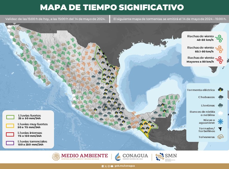 PRONÓSTICO DEL TIEMPO: Continúa el calor extremo en la Península de Yucatán