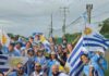 Reciben uruguayos a su selección a las afueras del Fairmont Mayakoba en la Riviera Maya