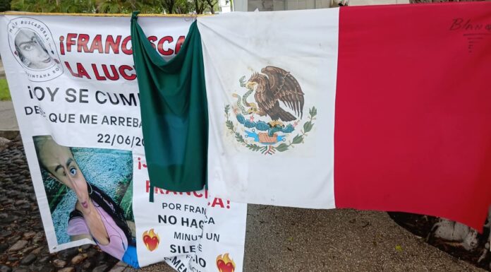 Cumple colectivo Madres Buscadoras 2 días de protesta en el aeropuerto de Cancún