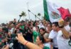 Disfruta Mara Lezama el partido inaugural del Mundial desde el Malecón Tajamar