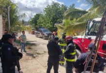 Mujer y menor se salvaron de voraz incendio en una colonia irregular de Playa del Carmen