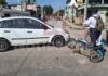 Se vuela el alto y embiste a motociclista repartidor en José María Morelos