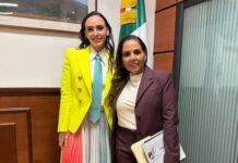 ENCUENTRO EN PALACIO NACIONAL: Mara Lezama analiza con Altagracia Gómez proyectos de infraestructura energética para Quintana Roo