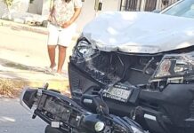 Pasajero de DiDi Moto pierde un dedo, tras sufrir accidente en la Región 227 de Cancún