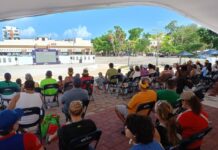 Baja asistencia registró la proyección de la final del Mundial en la plaza 28 de Julio; argentinos alientan a su selección pese a derrota