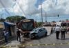 Camioneta se impacta contra autobús de la Zona Hotelera en Cancún; hay al menos 7 lesionados