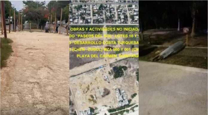 CONFLICTO EN LOS LINDEROS DE LA COLOSIO: Vecinos impiden colocación de malla en predio en litigio Chenzubul por temor a restringir acceso a la Playa 72