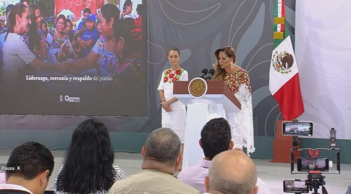 Reconoce Claudia Sheinbaum a Mara Lezama por el trabajo y los resultados en materia de seguridad