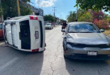 Automovilista alcoholizado choca contra tres coches en Cancún
