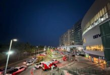 Reporte de fuga de gas desata fuerte movilización en Plaza Las Américas de Cancún