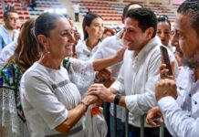 Renán Sánchez Tajonar acompaña a la presidenta Claudia Sheinbaum en su gira por Quintana Roo