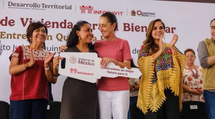 Entregan Claudia Sheinbaum y Mara Lezama viviendas en Cancún y consolidan el programa Vivienda para el Bienestar